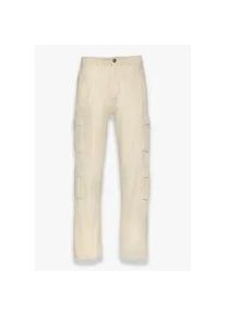 Cargohose DROPSIZE "Dropsize Herren Dropsize Double Pocket Cargo Pant", Herren, Gr. W36 L33, L&auml;nge 33, beige, 100% Baumwolle, unifarben, normal, Hosen Cargohose
