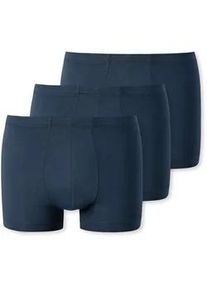 Boxershorts UNCOVER BY Schiesser "Boxershort UNCOVER Cotton 3PACK Shorts 3er Pack", Herren, Gr. M, blau (dunkelblau), Obermaterial: 95% Baumwolle CO. 5% Elasthan EL., Unterhosen