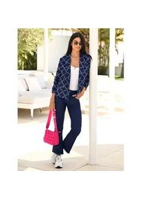 Jeansblazer Heine "Blazer", Herren, Gr. 40, jeansblau, dunkelblau, gemustert, 65% Baumwolle, 35% Polyester, Blazer