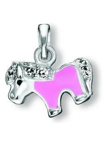 Kettenanh&auml;nger ONE ELEMENT "Zirkonia Ponny Anh&auml;nger aus 925 Silber", silber, Schmuckanh&auml;nger, M&auml;dchen, Silber 925 (Sterlingsilber), Kettenanh&auml;nger, Zartes Emblem &ndash; unaufdringlich und dennoch ausdrucksstark