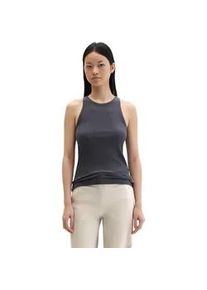 Marc O'Polo T-Shirt MARC O'POLO "mit TENCELTM Modal", Damen, Gr. M, blau graphite, Obermaterial: 58% Baumwolle, 38% Modal, 4% Elasthan, unifarben, slim fit, Rundhals, Shirts T-Shirt