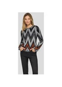 Strickpullover Rabe "Pullover", Damen, Gr. 44, grau, 38%Viskose, 35%Polyamid, 10%Metallic Garn, 10%Polyacryl, 5%Polyester, 2%Alpaka, gerade, gerader Abschluss, Pullover Strickpullover