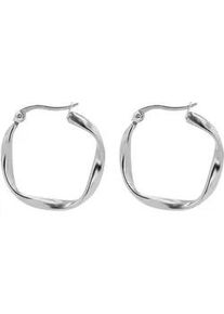 Adelia&acute;s Paar Creolen ADELIA ́S "Damen Ohrringe &ndash; Creole aus Edelstahl", Damen, Gr. Damen, Edelstahl, silber, Ohrringe, Zum Verschenken &ndash; ideal zum Geburtstag