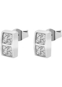 Adelia&acute;s Paar Ohrh&auml;nger ADELIA ́S "Damen Ohrringe &ndash; Ohrstecker aus Edelstahl mit Strass Steinchen", Damen, Gr. Damen, Edelstahl, silber, Ohrringe, Ideal als Geschenk f&uuml;r besondere Anl&auml;sse