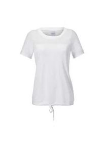 Madeleine Mode Kurzarmshirt MADELEINE "Netzshirt Luftiges T-Shirt mit transparenten Details", Damen, Gr. 48, wei&szlig;, Obermaterial: 50% Baumwolle CO. 50% Modal CMD., Modern, normal, Shirts