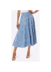 CR&Eacute;ATION L Jeansrock CREATION L, Damen, Gr. 48, bleu, 100% Lyocell, unifarben, wadenlang, R&ouml;cke Jeansrock