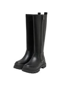 Stiefel Buffalo "Buffalo ASPHA BOOT HI ZIP - VEGAN NAPPA", Damen, Gr. 39, schwarz, Polyurethan, unifarben, Schuhe Stiefel