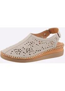 Slipper Gemini, Damen, Gr. 41, hellgrau, Glattleder, Schuhe Slipper