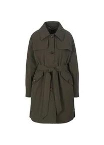 Madeleine Mode Langmantel MADELEINE "Trench Modischer Trenchcoat mit Warmfutter", Damen, Gr. 38, gr&uuml;n (fango), Obermaterial: 55% Baumwolle CO. 45% Polyamid PA., Modern, M&auml;ntel