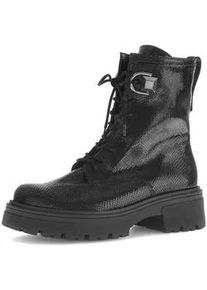 Bikerboots Gabor "Biker Boot", Damen, Gr. 38,5, schwarz, Schuhe Bikerboots