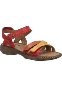 Sandale Josef Seibel "Debra 62, rubin-multi", Damen, Gr. 40, rot (rubin, multi), Obermaterial: 100% Rindsleder Leather cow., Schuhe Sandale
