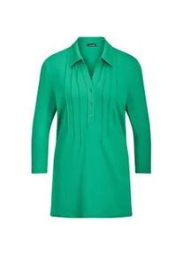 Tunika GOLDNER "Elegantes Blusenshirt mit Biesen", Damen, Gr. 54, gr&uuml;n, Obermaterial: 95% Viskose CV. 5% Elasthan EL., figurumspielend, Tuniken, stretchbequeme Jerseyqualit&auml;t