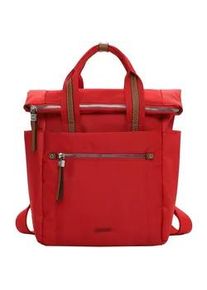 Emily & Noah Rucksack EMILY & NOAH "Rucksack E&N Esther", Damen, Gr. B/H/T: 25cm x 34cm x 13cm, rot (rot 600), Polyester, Rucks&auml;cke Rucksack