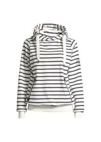 Kapuzenpullover SALZHAUT "Hoodie S&Uuml;NN - RINGEL", Damen, Gr. L, blau (navy sanftes wei&szlig;), Obermaterial: 55% Baumwolle CO. 45% Polyester PES., Pullover Kapuzenpullover