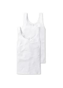Unterhemd Schiesser "Unterhemd Cotton Essentials 2er Pack", Damen, Gr. M, N-Gr, wei&szlig;, Obermaterial: 100% Baumwolle CO., Unterhemden Unterhemd