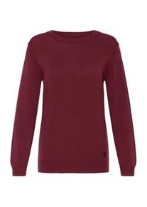 Strickfleece-Pullover oxmo "Strickpullover OXAIDA", Damen, Gr. L, braun (chocolate truffle), Obermaterial: 70% Viskose CV. 30% Polyamid PA., Pullover