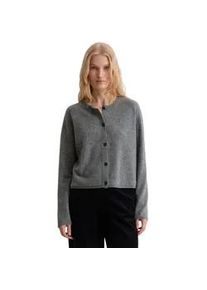 Marc O'Polo Cardigan MARC O'POLO "mit hohem Tragekomfort", Damen, Gr. XL, warm granite melange, Obermaterial: 100% Kaschmir, unifarben, regular fit, Rundhals, Rippb&uuml;ndchen, Strickjacken