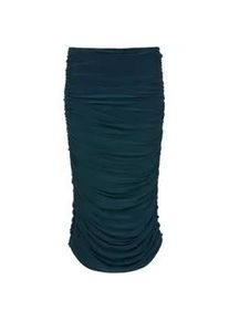 Madeleine Mode Bleistiftrock MADELEINE "Rock Geraffter Bleistift-Rock in Midi-L&auml;nge", Damen, Gr. 46, blau (dunkelpetrolblau), Obermaterial: 92% Polyester PES. 8% Elasthan EL., R&ouml;cke Bleistiftrock