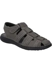 Sandale Josef Seibel "Vincent 06, asphalt", Herren, Gr. 45, grau (asphalt), Obermaterial: 100% Rindsleder Leather cow., Schuhe Sandale