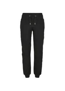 Jogginghose Urban Classics "Urban Classics Damen Ladies Organic High Waist Sweat Pants", Damen, Gr. S, US-Gr&ouml;&szlig;en, schwarz, 100% Organic Cotton Terry, unifarben, loose fit, Hosen Jogginghose