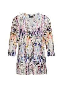 Tunika GOLDNER "Sommertunika mit Biesen", Damen, Gr. 42, bunt (bunt, gemustert), Obermaterial: 95% Viskose CV. 5% Elasthan EL., figurumspielend, Tuniken, stretchbequemer Viskosejersey