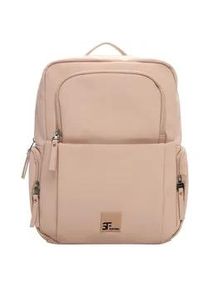 Rucksack SURI FREY "Rucksack SFY Karny", Damen, Gr. B/H/T: 31cm x 38cm x 12cm, rosa (lightrose 646), Obermaterial: 60% Polyurethan PU. 40% Polyester PES., Rucks&auml;cke Rucksack