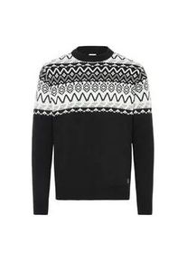 !Solid Strickfleece-Pullover SOLID "Strickpullover SDELLIS", Herren, Gr. M, schwarz (true schwarz), Obermaterial: 100% Polyacryl PAN., Pullover