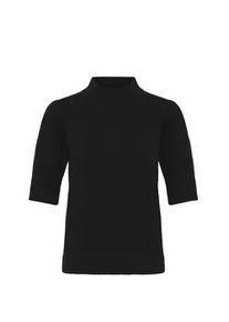 Strickfleece-Pullover oxmo "Strickpullover OXISIF", Damen, Gr. XXL, schwarz, Obermaterial: 44% Polyester Pol. recyc.. 23% Polyacryl PAN. 22% Polyester PES. 5% Ziegenhaar HZ. 3% Wolle mw., Pullover