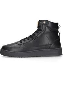 Sneaker N91 "Bball Hi M AB", Herren, Gr. 42, schwarz, Kalbsleder, Schuhe Sneaker, Halbschuh Leder handgefertigt, sportlicher Freizeitschuh Herren