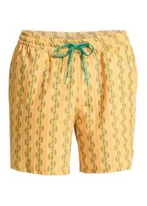 Boardshorts Quiksilver "Stretch Printed Volley 16", Herren, Gr. S, mineral gelb horizon, Obermaterial: 92% Microfaser, 8% Elasthan;, Hosen