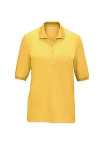 Poloshirt GOLDNER "Poloshirt in hochwertiger Pikee-Qualit&auml;t", Damen, Gr. 46, gelb (honig), Obermaterial: 94% Baumwolle CO. 6% Elasthan EL., Rippe, Shirts, Ohne