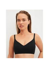 Soft-BH Calida "Natural Skin", Damen, Gr. M (44/46), N-Gr, schwarz c2c, Interlock, Obermaterial: 81% Modal, 19% Elasthan, BHs Soft-BH, mit herausnehmbaren Pads, Interlock-Qualit&auml;t, atmungsaktiv