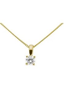 Kettenanh&auml;nger Firetti "Schmuck Geschenk Gold 333 Halsschmuck Anh&auml;nger Solit&auml;r Lab Grown", gelbgoldfarben, fw=feines, wei&szlig;, Schmuckanh&auml;nger, Damen, 0,3 VS = sehr kleine Einschl&uuml;sse, Diamanten Gelbgold 333, 0,43 g, Diamanten, Gelbgold 333, Kettenanh&auml;nger, mit Brillant