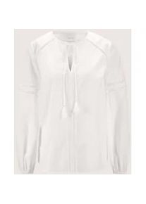 Madeleine Mode Langarmbluse MADELEINE "Tunika Moderne Bluse mit Spitzeneins&auml;tzen", Damen, Gr. 38, wei&szlig;, Obermaterial: 100% Baumwolle CO., Modern, Blusen