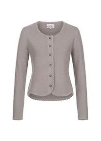 N&uuml;bler Strickjacke N&Uuml;BLER "Strickjacke Yvonne", Damen, Gr. XL, silber, Obermaterial: 100% Baumwolle CO., Strickjacken Strickjacke