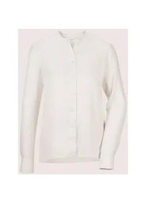 Madeleine Mode Langarmbluse MADELEINE "Bluse Rundhals-Bluse", Damen, Gr. 46, wei&szlig; (perlwei&szlig;, goldfarben), Obermaterial: 100% Viskose CV., Modern, normal, Blusen