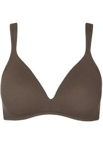 Schalen-BH LISCA "Schalen BH ohne B&uuml;gel Maya", Damen, Gr. 85, Cup A, braun (cocoa), Obermaterial: 67% Polyamid PA. 33% Elasthan EL., BHs Schalen-BH