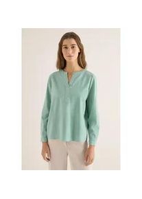 Langarmbluse Cecil, Damen, Gr. L (42), smoke salvia, Web, 75% Baumwolle, 25% Modal, unifarben, normal normal, Rundhals, B&uuml;ndchen, Blusen, im soften Baumwoll-Mix