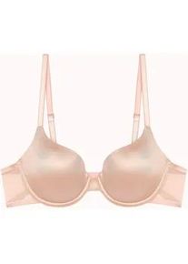 Halbschalen-BH Passionata "BIANCA", Damen, Gr. 90, Cup D, dune, Obermaterial: 79% Polyamid, 21% Elasthan, BHs, mit B&uuml;gel, leicht, Cups mit Mesh