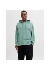 Jack & Jones Kapuzensweatshirt JACK & JONES "JJCOLLEGE LOGO SWEAT HOOD", Herren, Gr. XS, mineral blau, Sweatware, Obermaterial: 80% Baumwolle, 20% Polyester, unifarben, relaxed fit h&uuml;ftlang, Rundhals, Rippb&uuml;ndchen, Sweatshirts