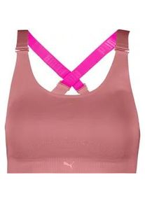 Bustier Puma "Puma WOMEN 3D KNIT SPORT TOP", Damen, Gr. L, N-Gr, dusty pink, Single Jersey, Obermaterial: 89% Polyamid, 11% Elasthan, BHs Bustier, wendbare und verstellbare Tr&auml;ger f&uuml;r einen personalisierten Look