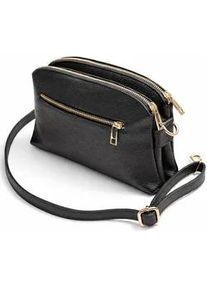 Umh&auml;ngetasche "Wien", Damen, Gr. B/H/T: 24cm x 16cm x 8cm onesize, schwarz, Leder, Collezione Alessandro, Taschen Umh&auml;ngetasche, aus echtem Leder, mit separaten F&auml;chern