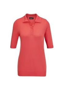 Kurzarmpullover GOLDNER "Kurzgr&ouml;&szlig;e Kurzarm Strickpullover mit Kragen", Damen, Gr. 25, orange (koralle), Obermaterial: 50% Baumwolle CO. 50% Polyacryl PAN., normal, Sonstiges, Pullover, Ohne