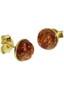 Paar Ohrstecker OSTSEE-SCHMUCK "- Classic 7 mm - Gold 585/000 - Bernstein" Gr. 8, gold (gold 585, goldfarben, gelb), Ohrringe, Damen, Gelbgold 585
