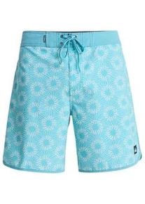 Boardshorts Quiksilver "Surfsilk Scallop 18", Herren, Gr. 31SM, aqua ocean mayhem, Obermaterial: 88% Microfaser, 12% Elasthan;, Hosen