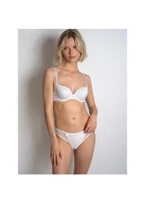 Halbschalen-BH Passionata "MISS JOY", Damen, Gr. 85, Cup D, wei&szlig;, Obermaterial: 76% Polyamid, 24% Elasthan, BHs, mit Multiway-Tr&auml;gern, Mikrofaser, Schmetterlingsmotiv vorn