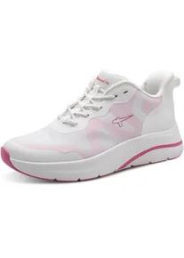 Slip-On Sneaker Tamaris, Damen, Gr. 38, wei&szlig; kombiniert, Lederimitat, Textil, Schuhe, Plateau, Freizeitschuh, Halbschuh, Slipper mit Kontrastbesatz