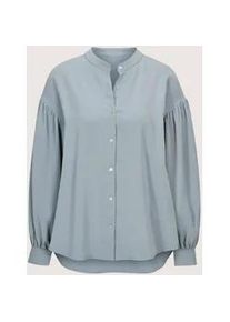 Madeleine Mode Langarmbluse MADELEINE "Bluse Elegante Bluse mit Rundhals", Damen, Gr. 36, blau (rauchblau), Obermaterial: 100% Polyester PES., Modern, Blusen