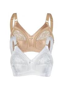 Sassa Mode Soft-BH SASSA "2er Pack Soft BH ohne B&uuml;gel Basic", Damen, Gr. 85, Cup B, bunt (wei&szlig; beige), Obermaterial: 92% Polyester PES. 8% Elasthan EL., BHs Soft-BH