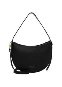 Beuteltasche Tamaris "Beutel TAS Kathi", Damen, Gr. B/H/T: 28cm x 18cm x 5cm 0, schwarz (schwarz 100), Polyurethan, Taschen Beuteltasche